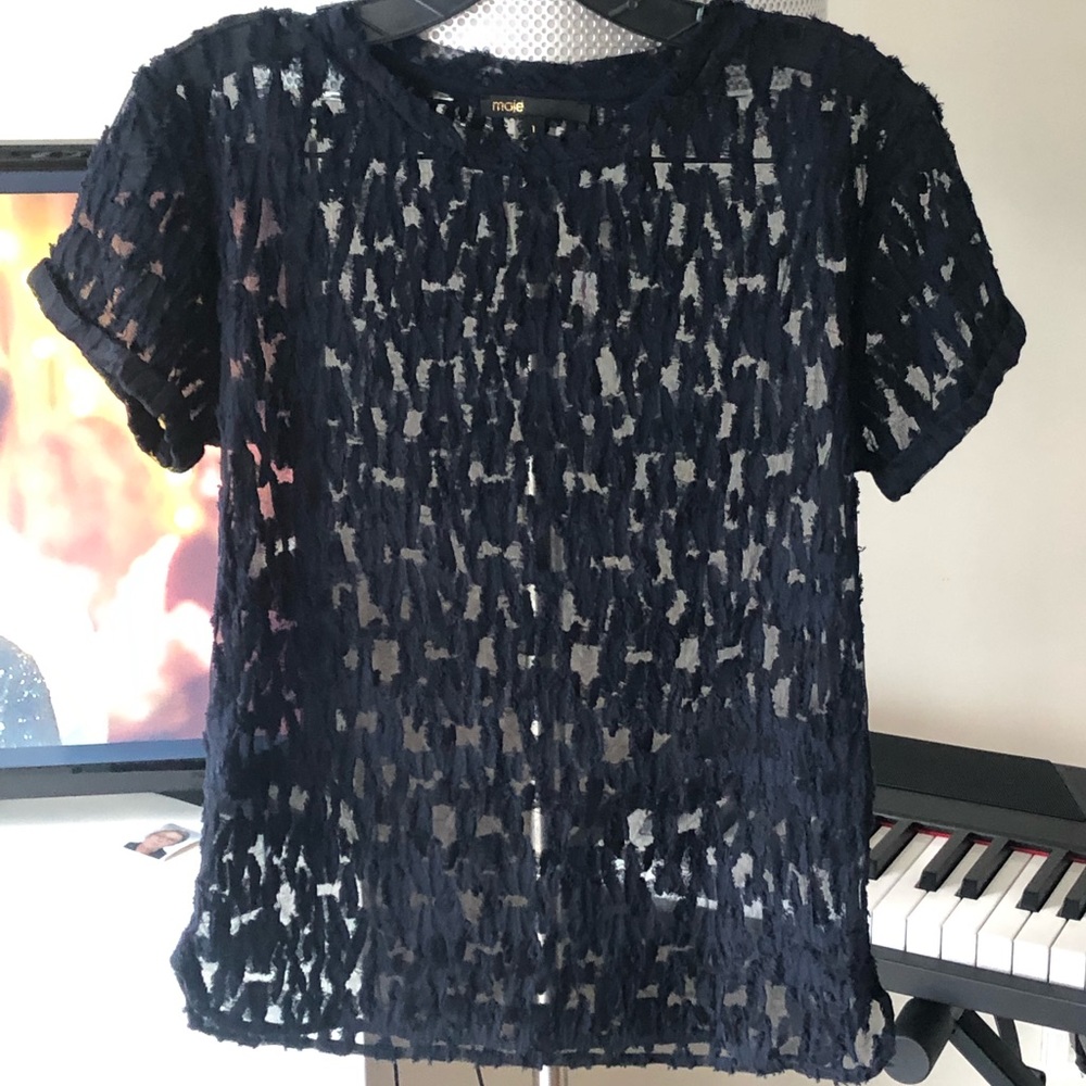 cute Maje transparent top
